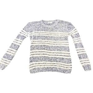 Fuzzy Fuzz Zeva Sweater Womens Medium Striped Pullover Soft Cozy Lightweight